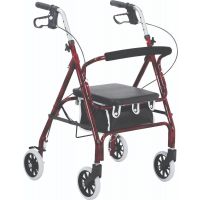 Junior Rollator 4-Wheeled, Alum., Loop Brake, 6 wheel 1 ctn 