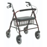 Bariatric Heavy-Duty, 4-Wheeled, Alum, Loop Brake 1/ctn